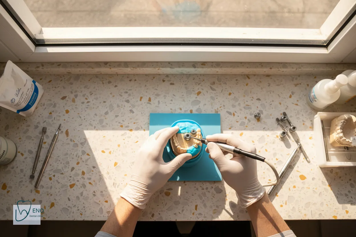 قالبگیری روکش ایمپلنت با تری و مواد قالبگیری