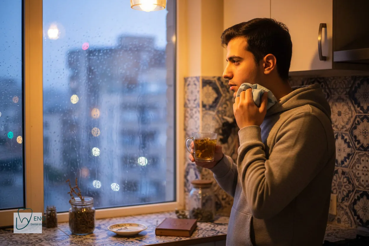 کمپرس سرد برای کاهش ورم بعد از ایمپلنت دندان